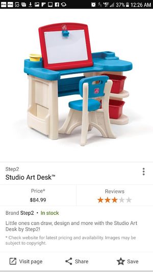 Step 2 Step2 Studio Art Desk Kids Easel Paint Draw Write With