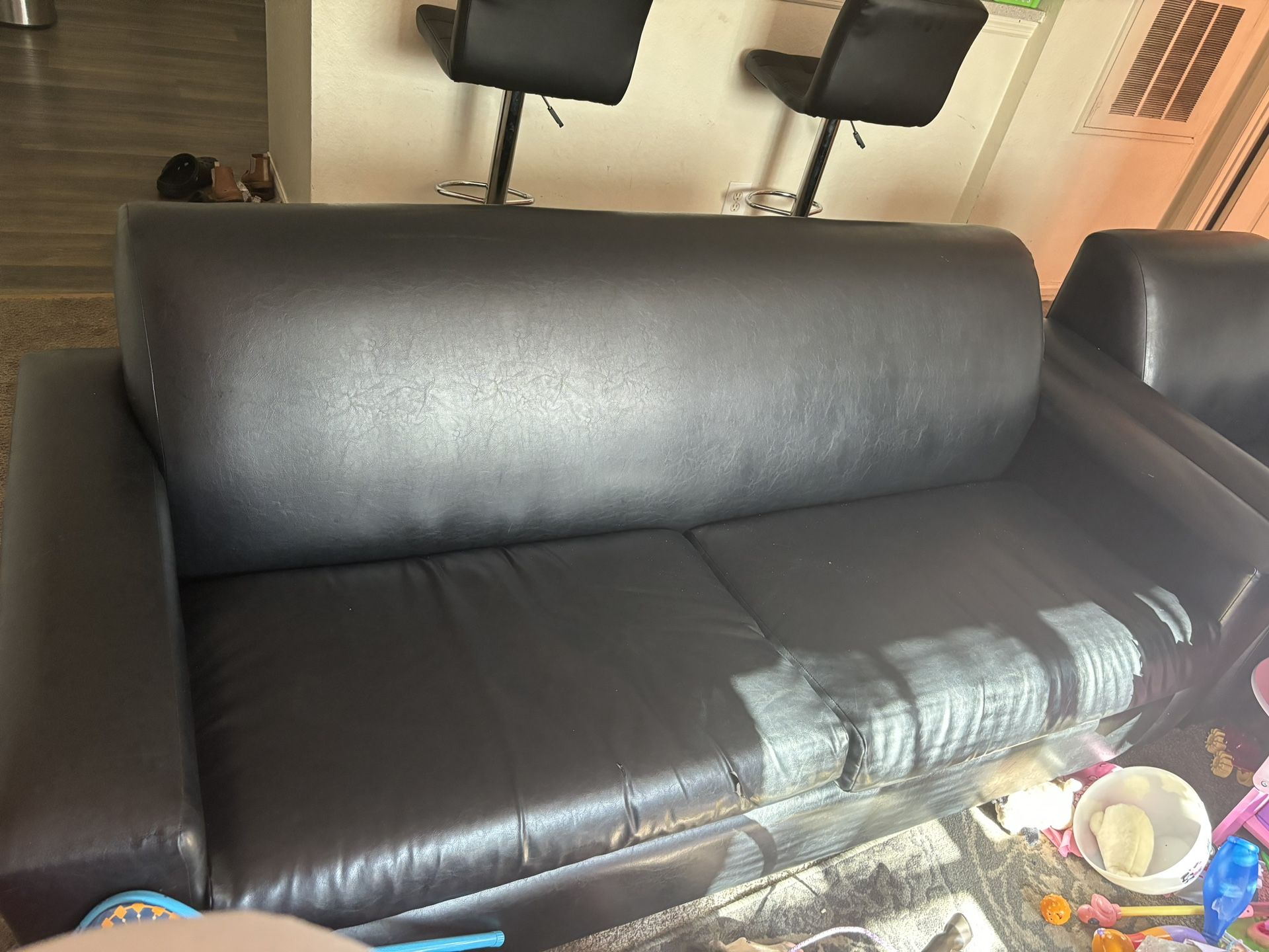 black couch and chair for sale
