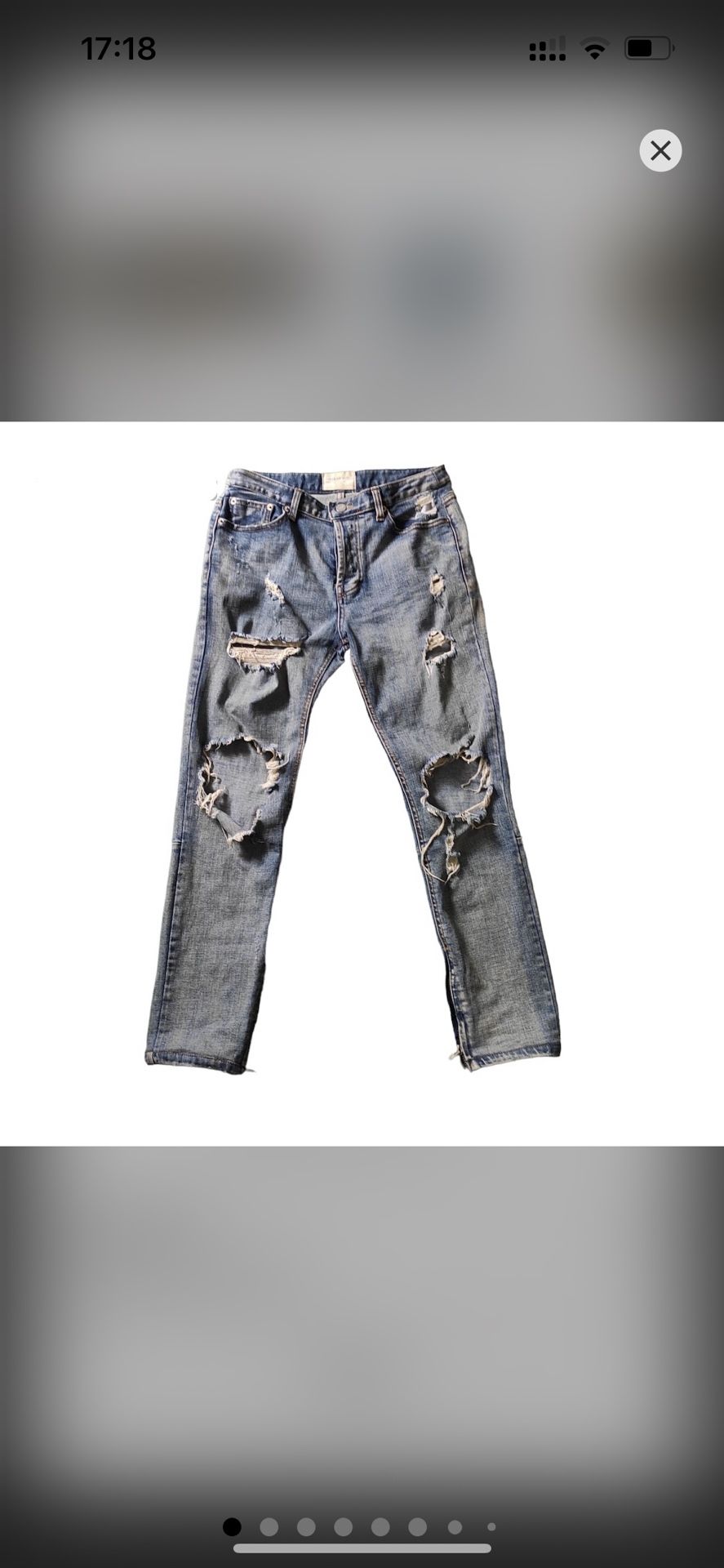 Fear of God fourth collection blowout blue denim jeans