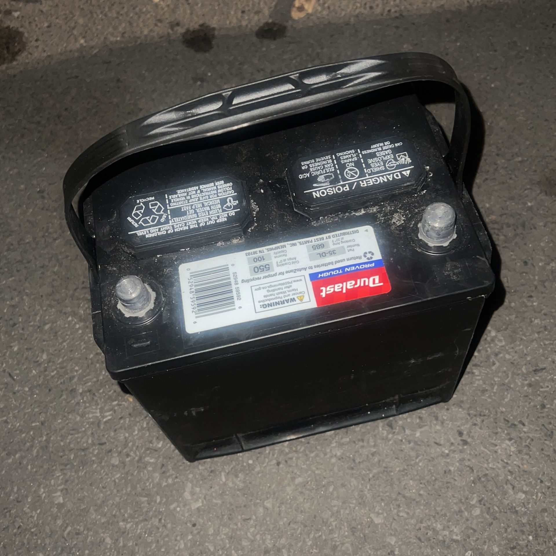 Duralast Battery 35-DL Group Size 35 550 CCA