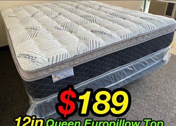 Queen Oasis Thermal Comfort Europillow Top 12inch Matres!!