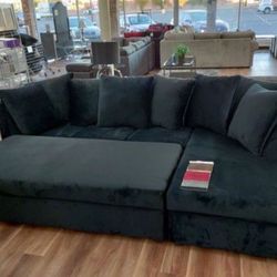 New Black Super Comfy Sectional Sofa Couch 