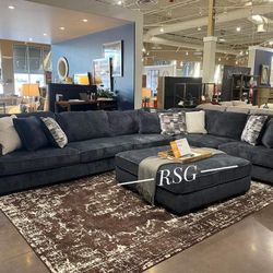 Dark Gray L Shape Moduler Sectional ⭐No Needed Credit Check 💛 $39 Down Payment with Financing