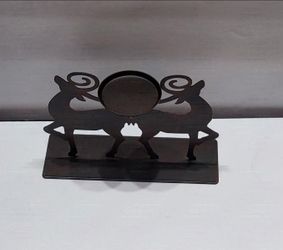 PartyLite Metal Prancing Reindeer Tealight Holder