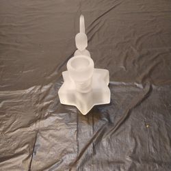 Glass Angel Taper  Candle Holder