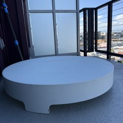 Roche Boobois Round White Designer Coffee Table – Modern Sculptural Style 