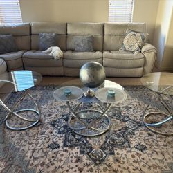 GLASS COFFEE TABLE SET 