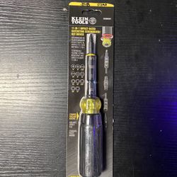 Klein Tools 11-in-1 Ratcheting Impact Multi-Bit Screwdriver with Universal Handle