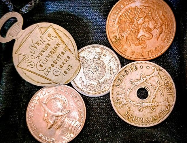 Lot Of 5 Foreign Coins From Various Countries Around The World
