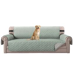 H.VERSAILTEX Sofa Protector For Dog Sofa Slipcover Quilted Furniture Protector With Non Slip Elastic Strap Water Resistant Sofa Cover Couch Cover Seat