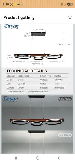 Dysan LED THREE RING CHANDELIER.
