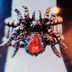 Ruby  Spider Ring ADJUSTABLE NEW 
