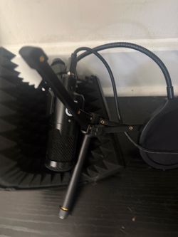 Microphone stand with mic