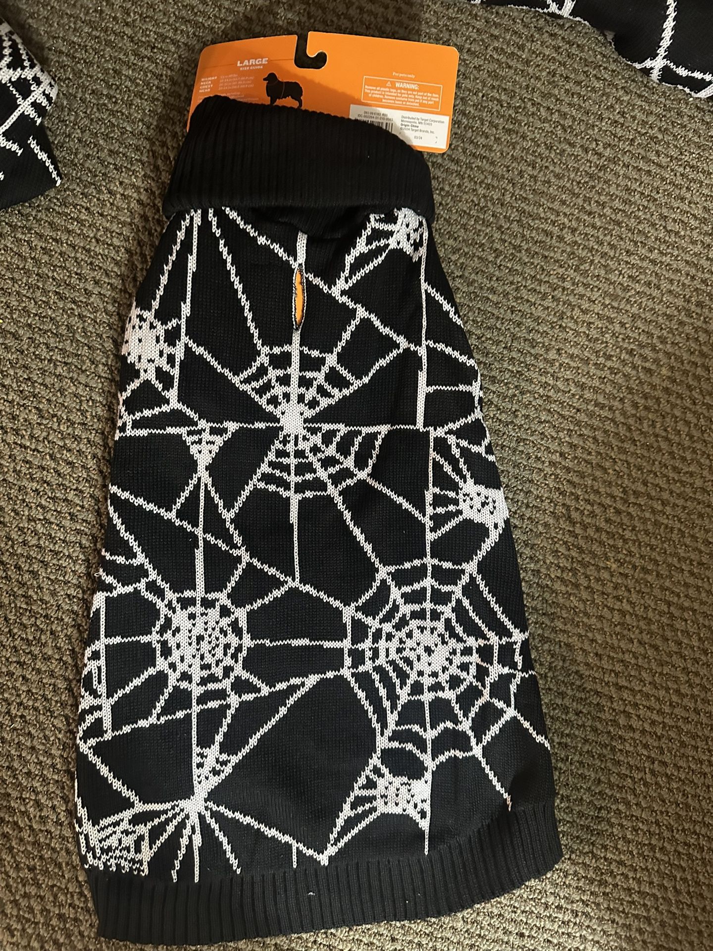 Pet Spiderweb Sweater