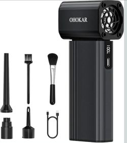 150000RPM 160W Brushless Motor Metal-Bodied Electric Air Duster, 29.6Wh Rechargeable Cordless Mini Blower,