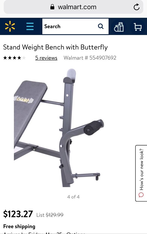 Stand Weight Bench With Butterfly For Sale In Lorton Va Offerup