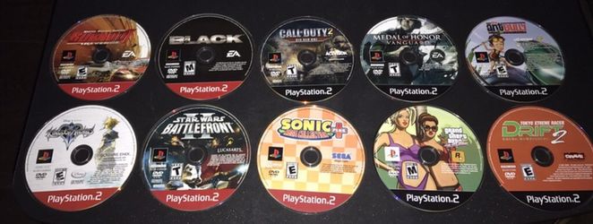 Ten PS2 Games (Will no separate)