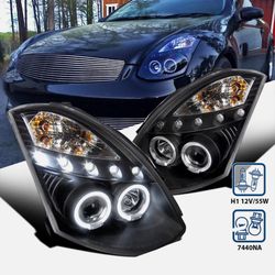 2003-2007 Infiniti G35 LED Halo Projector Headlights
