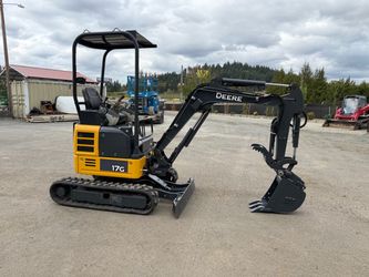 2016 John Deere 17G Mini Excavator - 4K Weight - 1,140 Hours