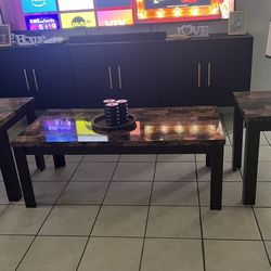 Tres mesas de centro de sala