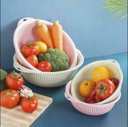 Slotted Vegetable Basket with Handles