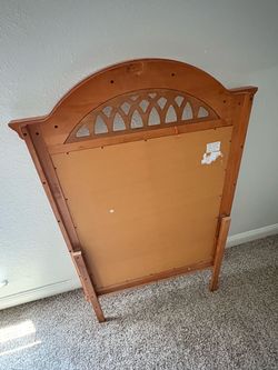 Wood Bed Headboard with Arched Cutout Design