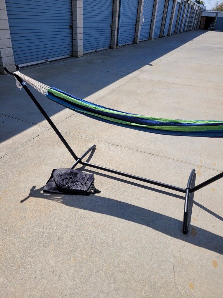 Double Hammock Bed with Stand and Carrying Bag