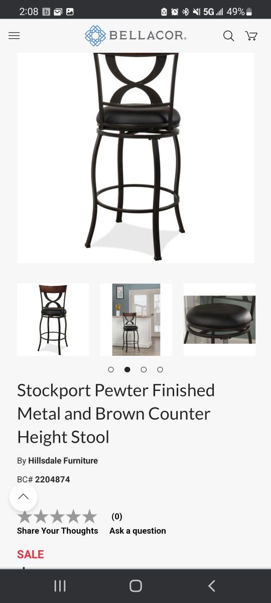 Brand New Swivel Top Stockport Stool Bar Chair New