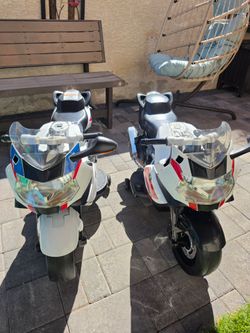 Pair of Kids BMW K1300S 12V Electric Ride-On Motorcycles