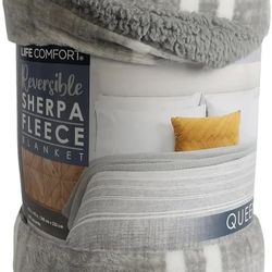 Sherpa Fleece Blanket Reversible