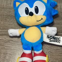 Sonic the Hedgehog 9” Plush - 2022 Jakk’s Pacific - Light Blue, Sega