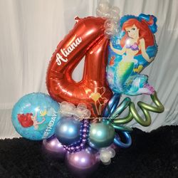 Little Mermaid Birthday Balloons