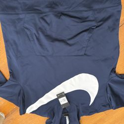 Nike Blue Xxl Big Swoosh Hoodie