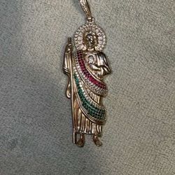 925 Sterling Silver San Judas Pendant