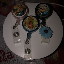 Virgin Mary badge holder
