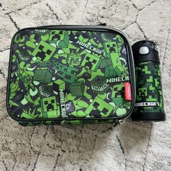Minecraft Lunch Box And Water bottle 