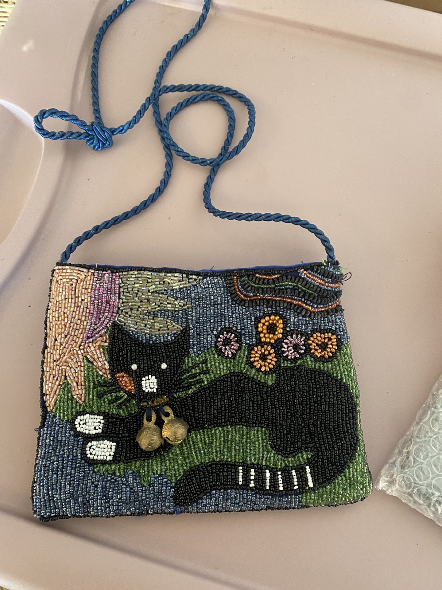 Clutch Purse Cat Beaded
