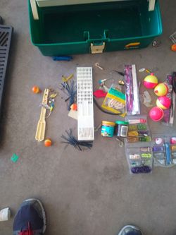 Plano Fishing Tackle Box And Accessories And Lures Bobbers