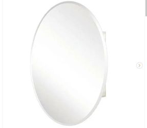 24 in. W x 36 in. H Oval Medicine Cabinet with Mirror