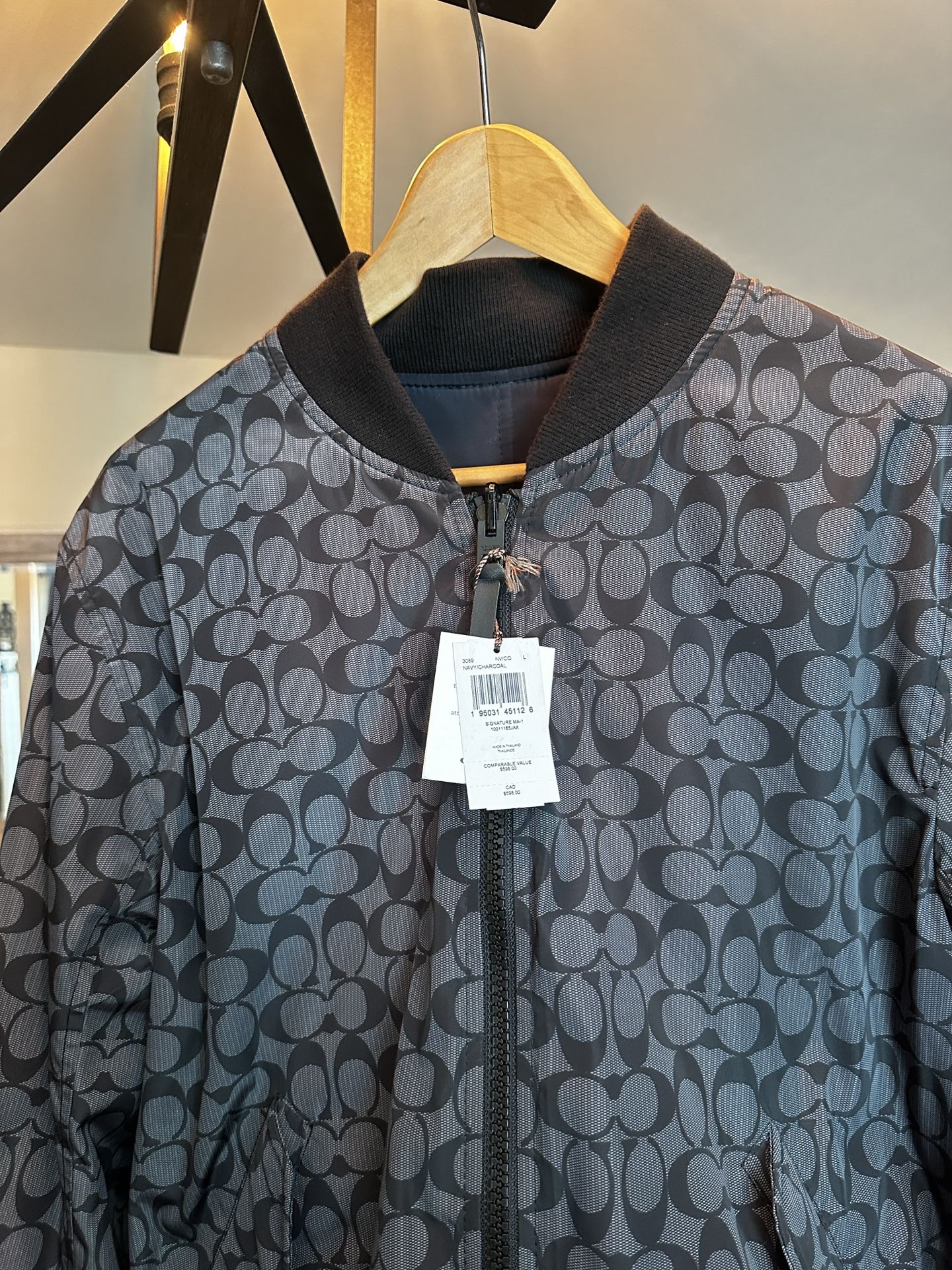 COACH Bomber Reversible Jacket Water Resistant