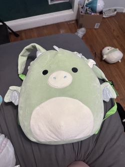 Squishmallows Drew the Dragon plush and backpack 16”