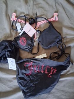 Juicy Couture Black Bikini Set with Tags