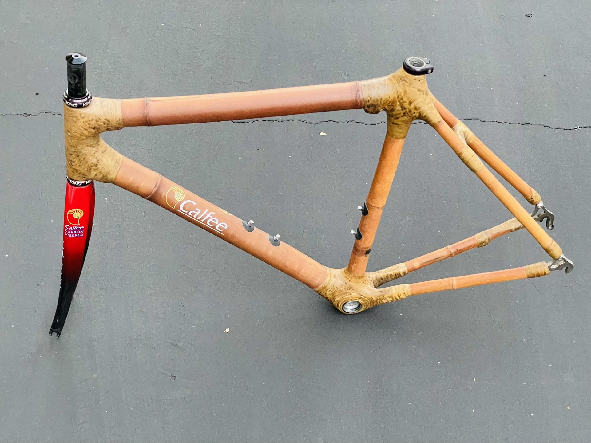Calfee Bamboo Rim Brake Frameset Chris King Headset / Calfee Carbon Fork 56cm