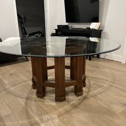 Wooden Glass Table