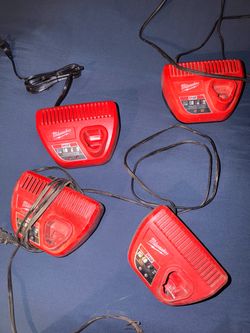 Milwaukee M12 Battery Chargers – Lot of 4