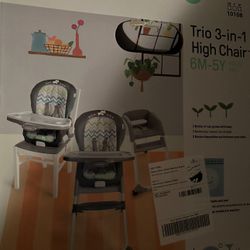 Ingenuity SmartClean Trio Elite 3-in-1 Convertible High Chair.