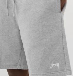 Stussy Authentic Stock Logo Shorts Grey Heather Size L & XL