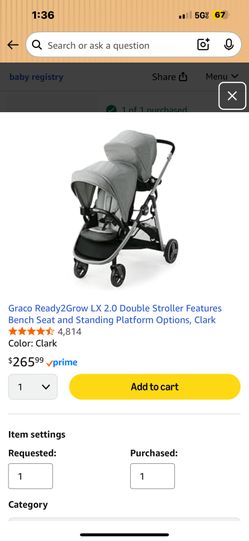 Graco Double Stroller/car Seat Bundle