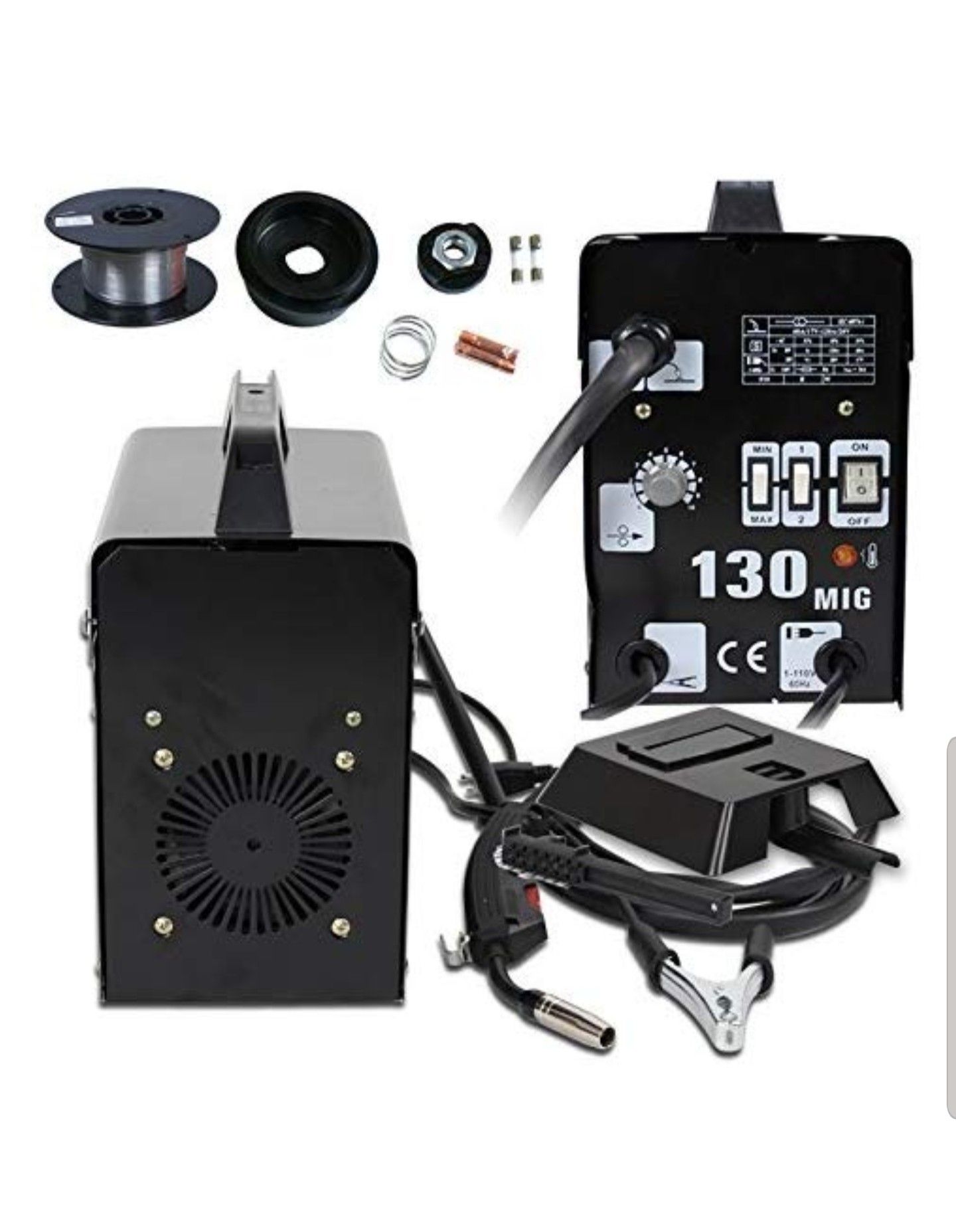 Super Deal PRO Commercial MIG 130 AC Flux Core Wire Automatic Feed Welder Welding Machine 110V