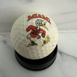 Vtge Ram 2 golf ball featuring the Miami Hurricanes' mascot, Sebastian the Ibis